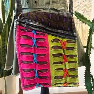 Bohemian Handmade in Nepal Crossbody Handbag with unique design